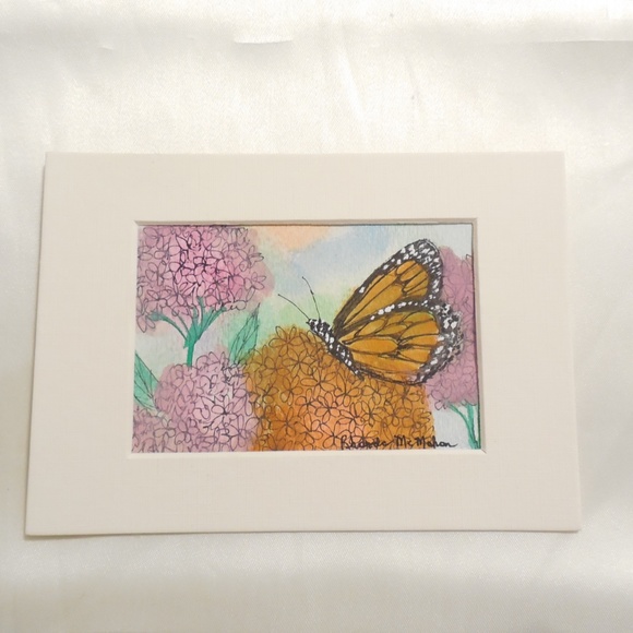 Rhonda Anne McMahon...artist Other - Monarch Butterfly Watercolor Painting